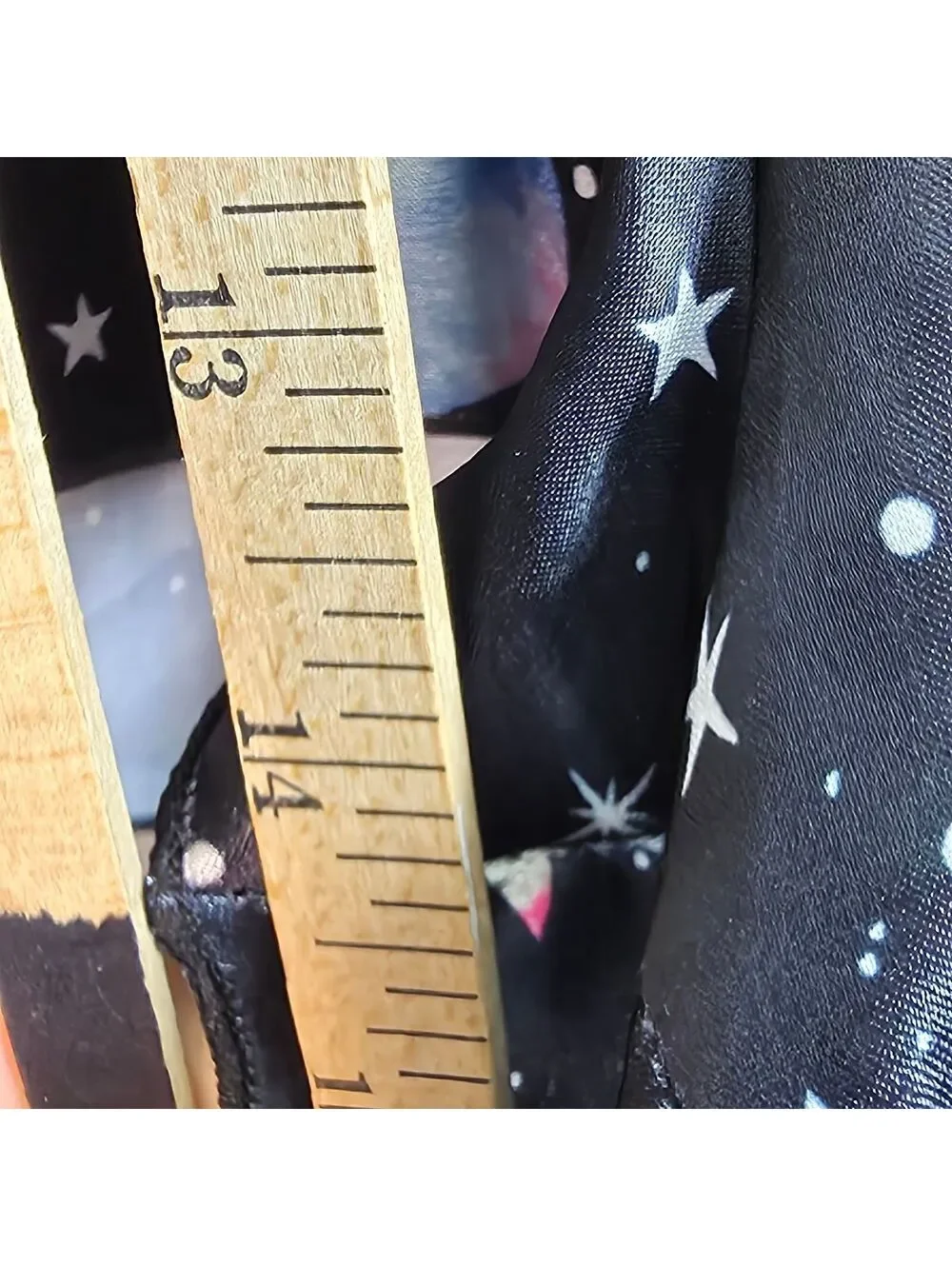 New Black Satiny Celestial Shorts Plus Size 4XL Stars Moon Planets Shiny Space
